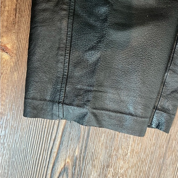 Vintage black leather genuine leather pants size 30 - Picture 10 of 11
